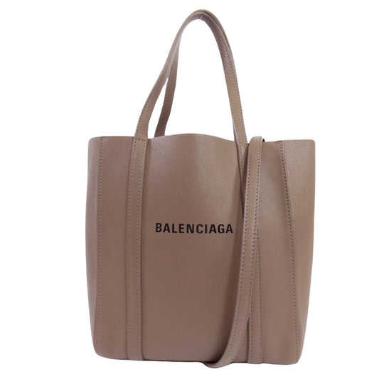 Balenciaga CABAS EVERYDAY MODÈLE XXS, Brown, Leather, shoulder