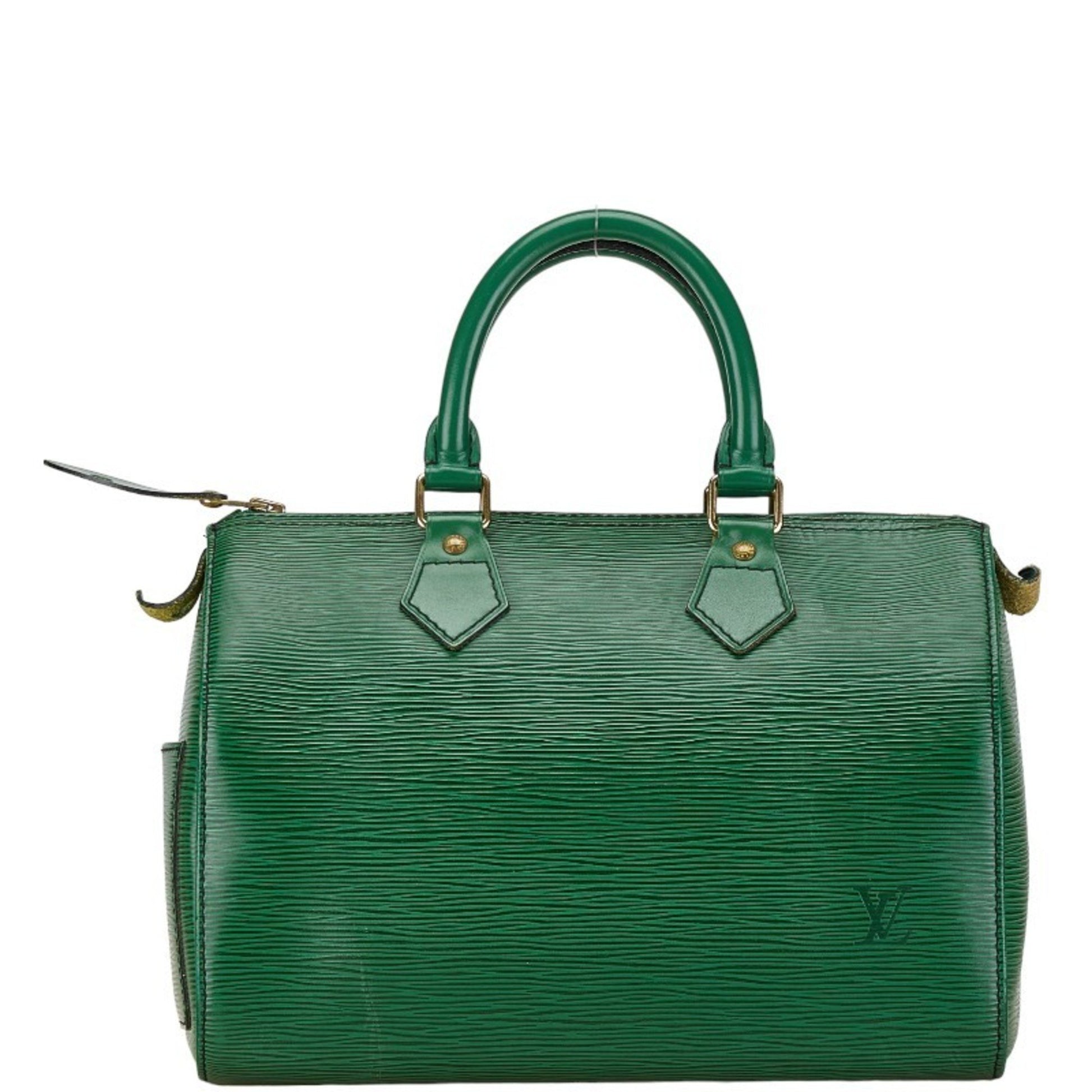 Louis Vuitton Speedy 30, Green, Leather, handbag