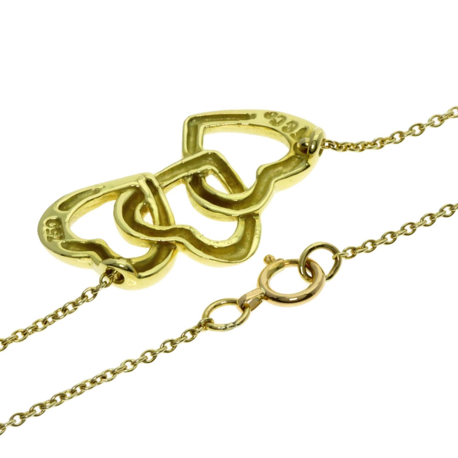 Tiffany & Co Triple Heart, Gold, Yellow Gold, necklace