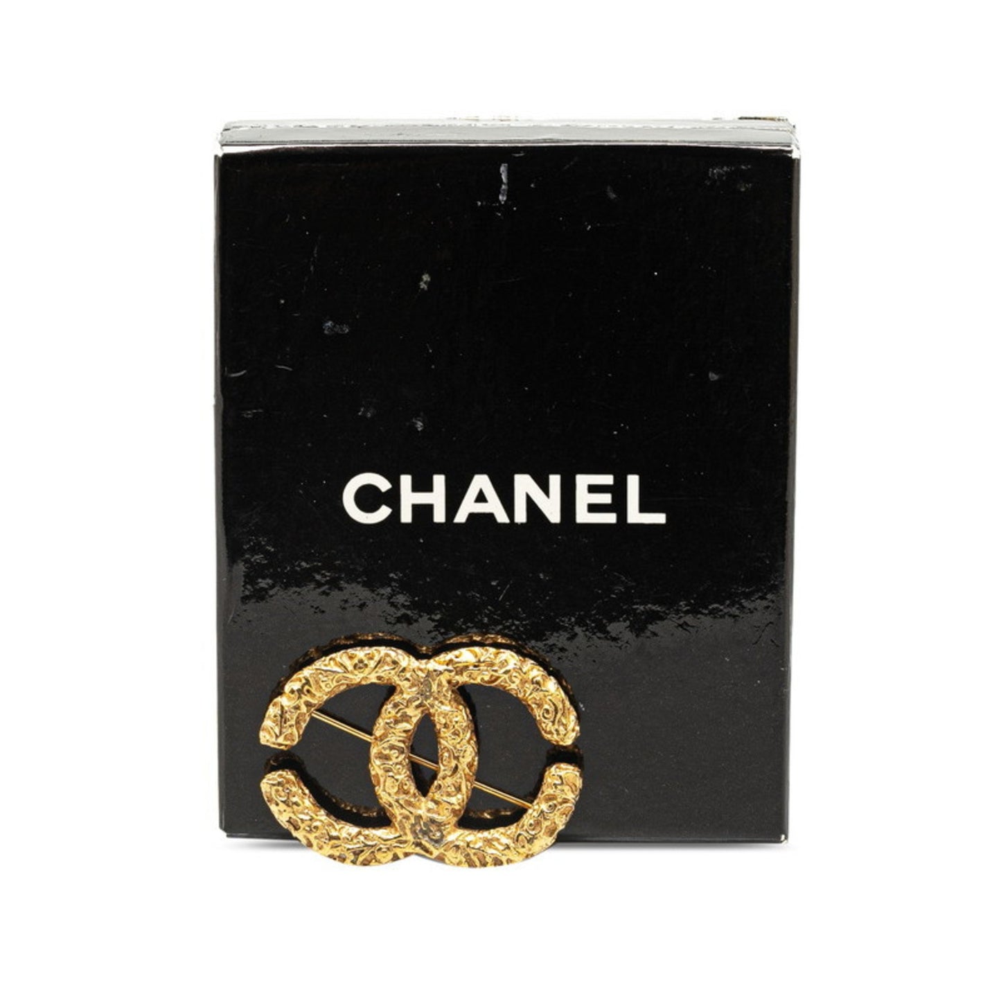 Chanel Logo CC, Gold, Gold Plated, brooch