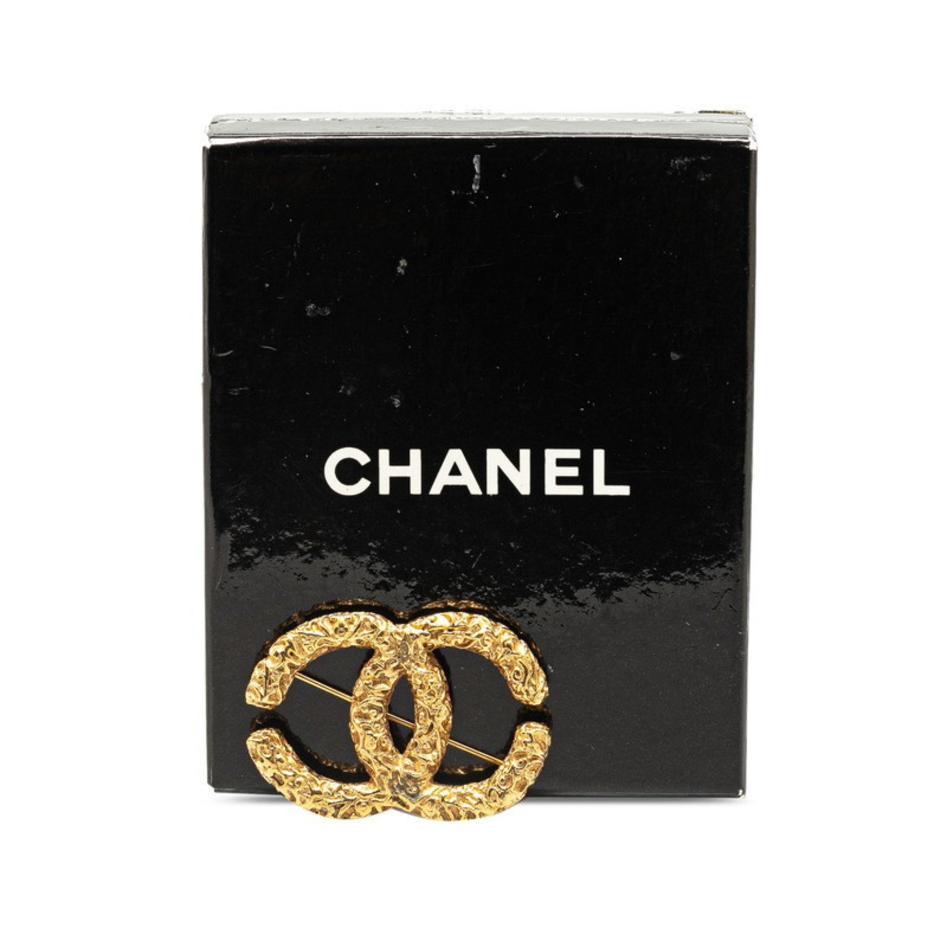 Chanel Logo CC, Gold, Gold Plated, brooch