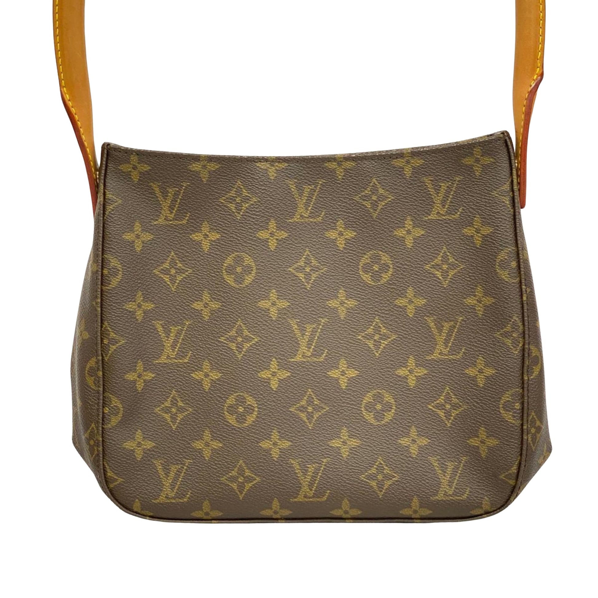 Louis Vuitton Looping MM, Brown, Canvas, shoulder