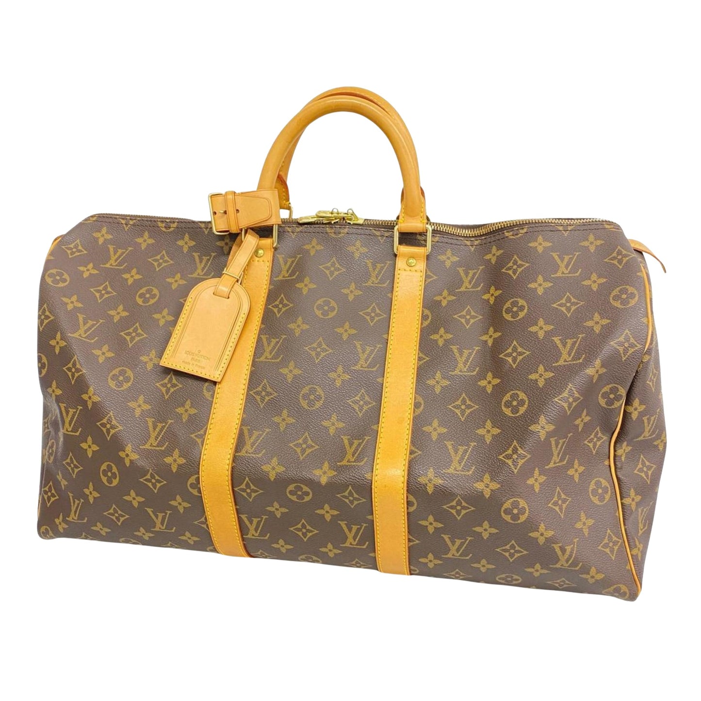 Louis Vuitton Keepall 50, Brown, Canvas, travel