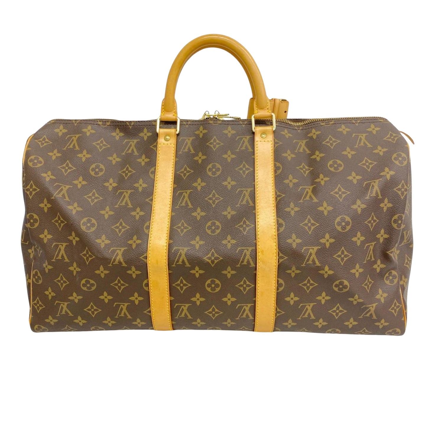 Louis Vuitton Keepall 50, Brown, Canvas, travel