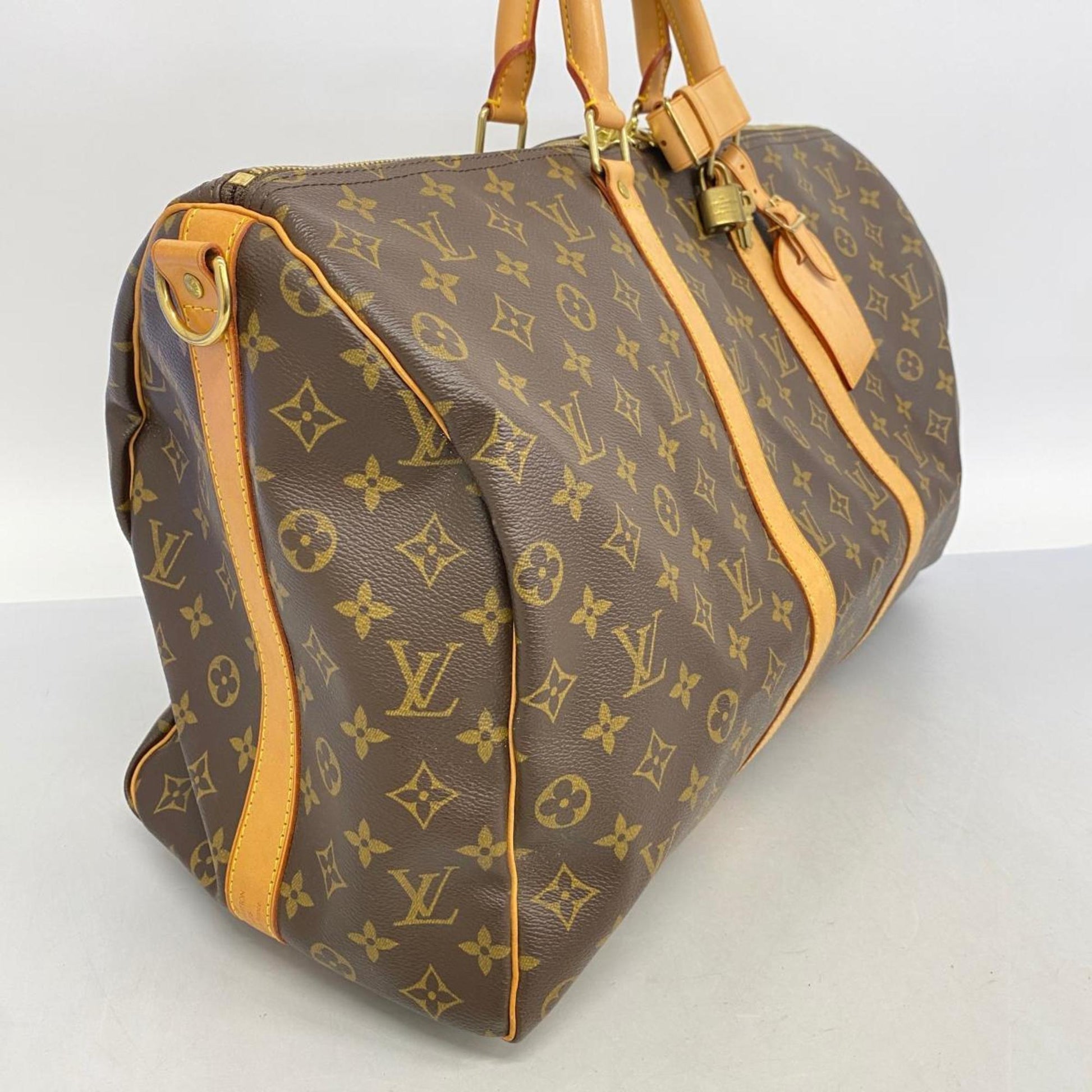 Louis Vuitton Keepall Bandouliere 50, Brown, Canvas, travel