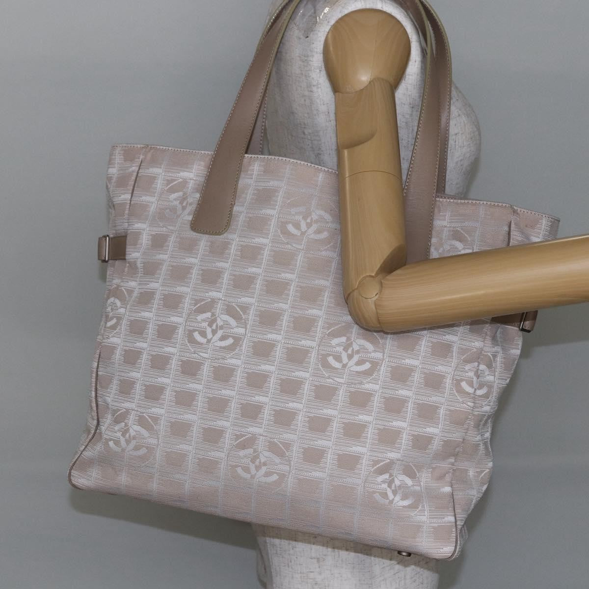 Chanel Travel Line Tote Nylon, Pink, Canvas, Tote bag
