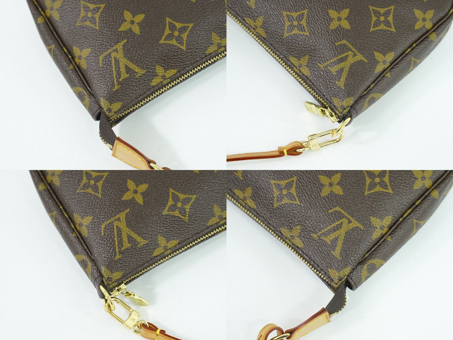 Louis Vuitton Pochette accessoires, Brown, Canvas, clutch