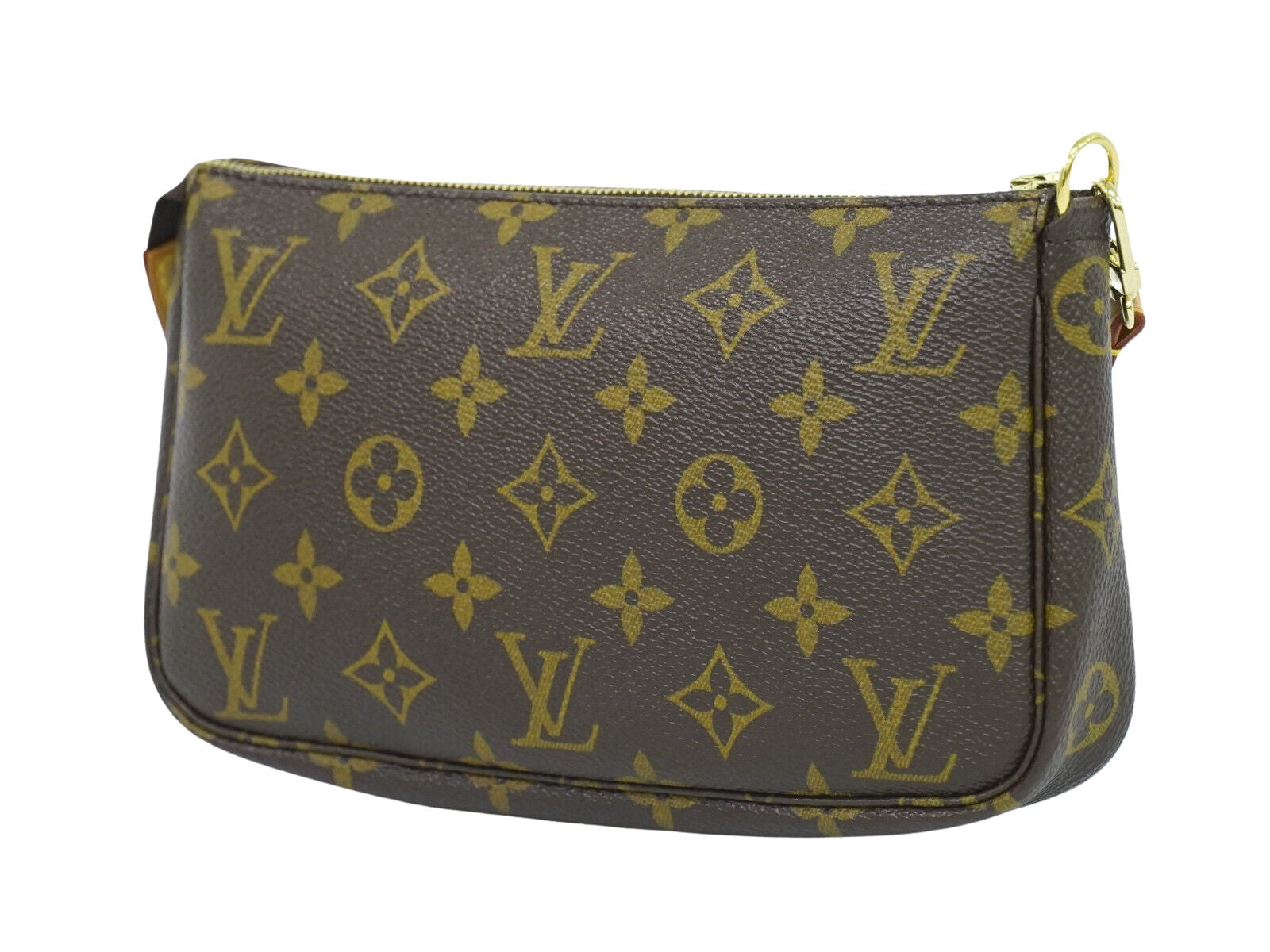 Louis Vuitton Pochette accessoires, Brown, Canvas, clutch