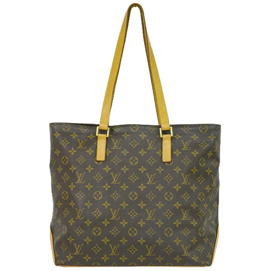 Louis Vuitton Cabas Mezzo, Brown, Canvas, tote