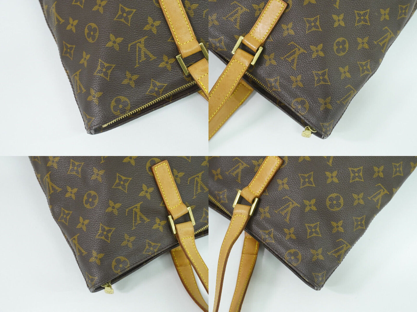 Louis Vuitton Cabas Mezzo, Brown, Canvas, tote