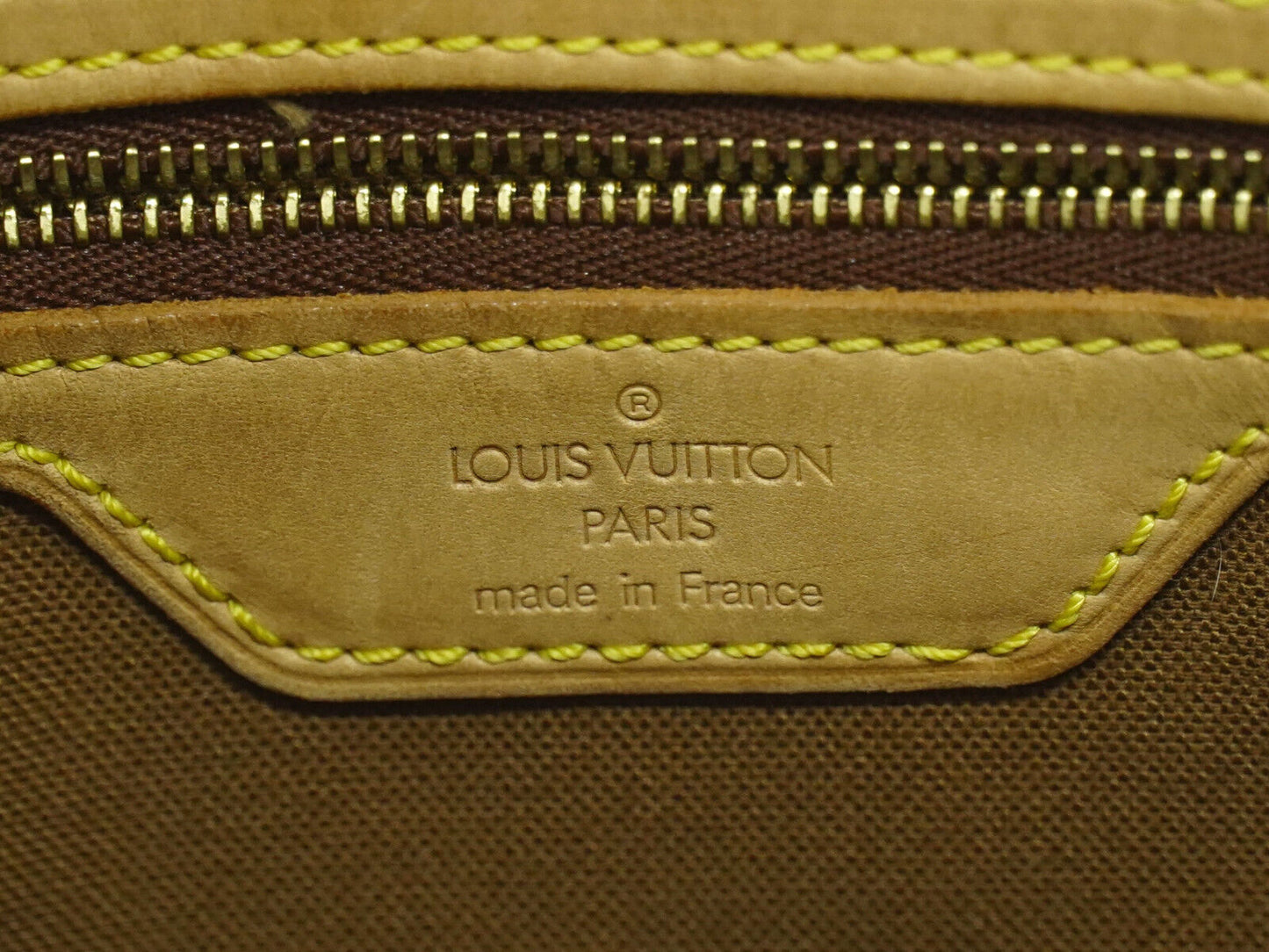 Louis Vuitton Cabas Mezzo, Brown, Canvas, tote