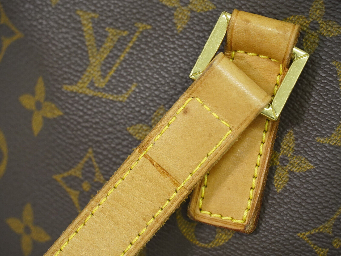 Louis Vuitton Cabas Mezzo, Brown, Canvas, tote