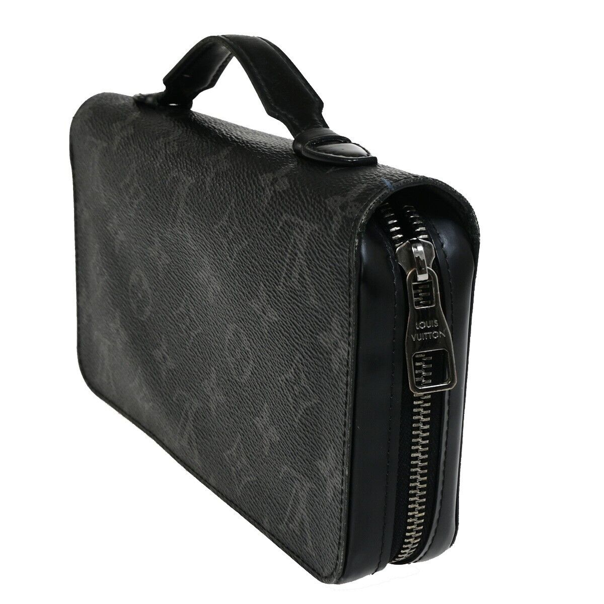 Louis Vuitton Zippy XL, Black, Canvas, wallet