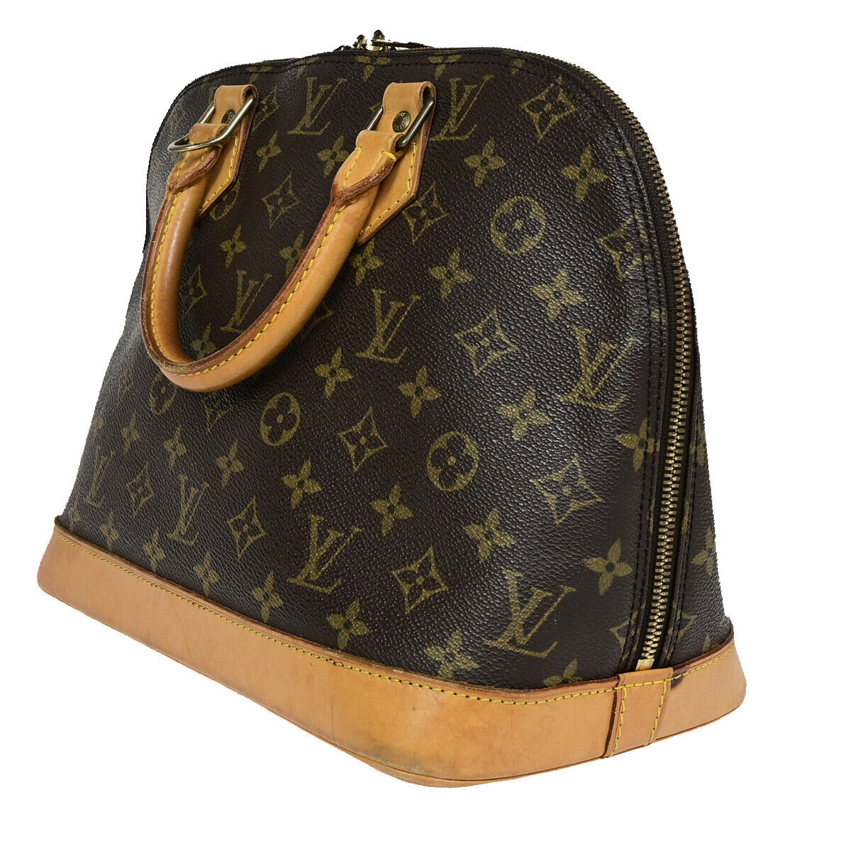 Louis Vuitton Alma, Brown, Canvas, handbag