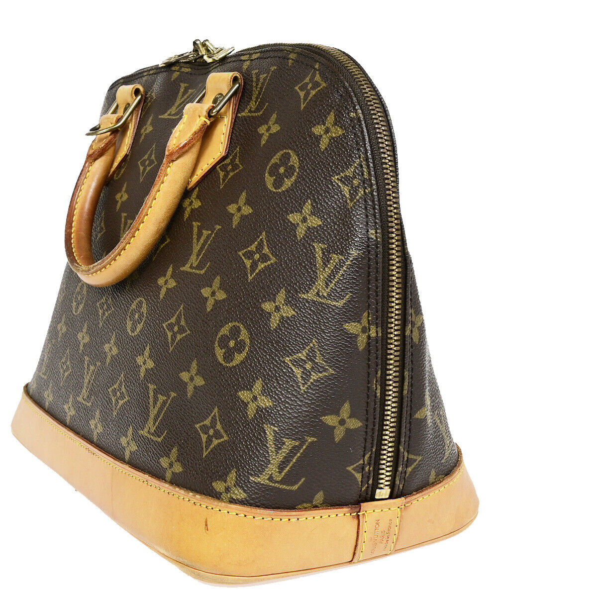 Louis Vuitton Alma, Brown, Canvas, handbag