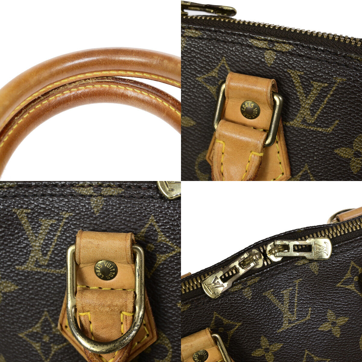 Louis Vuitton Alma, Brown, Canvas, handbag