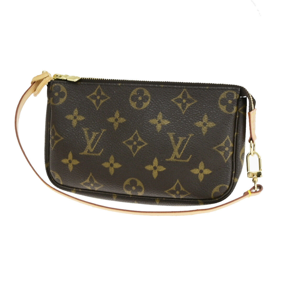 Louis Vuitton Pochette Accessoire, Brown, Canvas, clutch