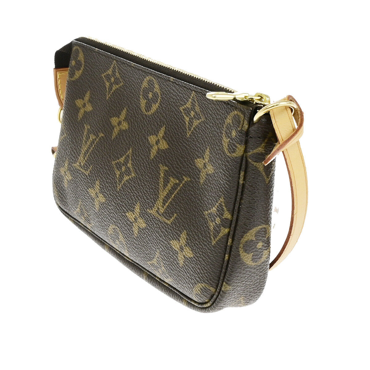 Louis Vuitton Pochette Accessoire, Brown, Canvas, clutch