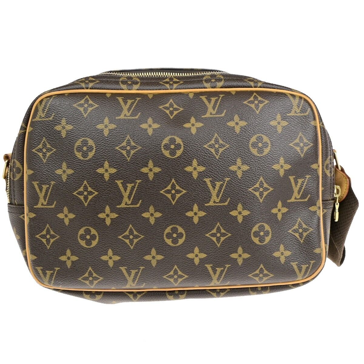 Louis Vuitton Reporter pm, Brown, Canvas, shoulder