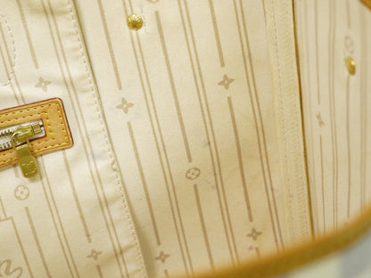 Louis Vuitton Neverfull Damier, White, Canvas, Tote Bag