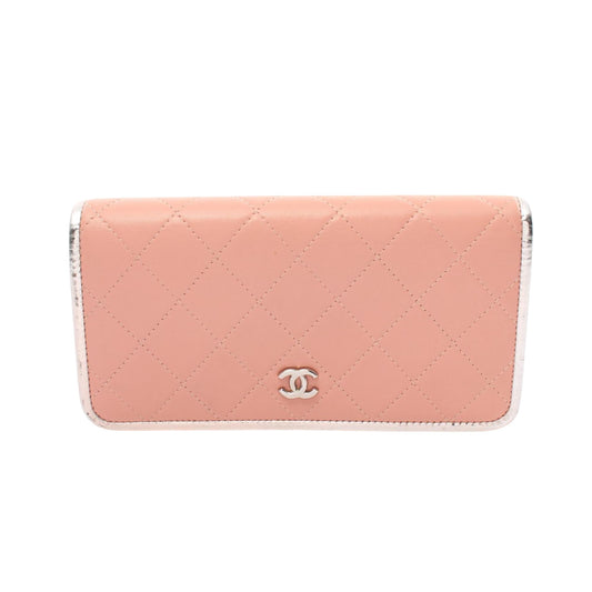 Chanel Logo CC, Pink, Leather, wallet