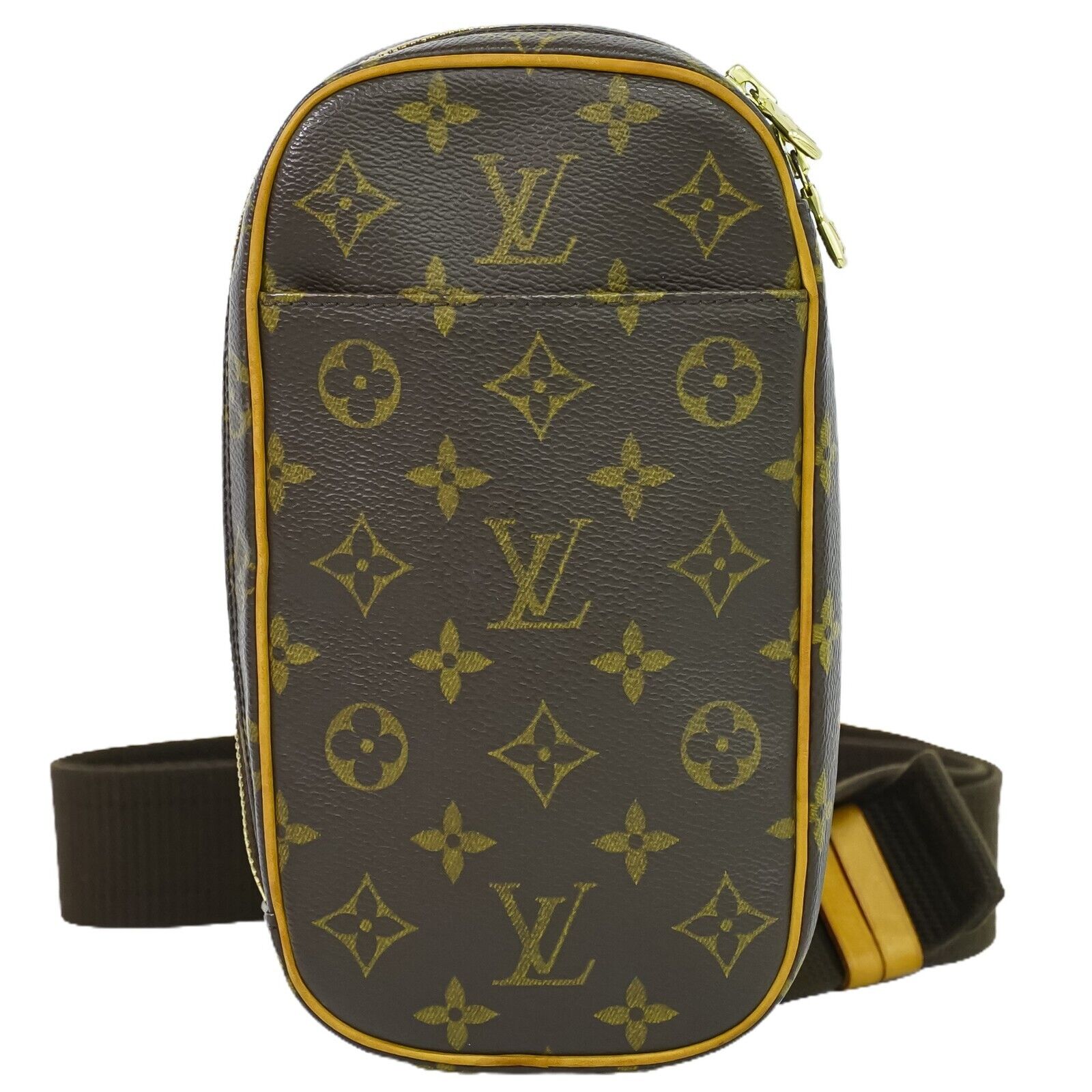 Louis Vuitton Pochette gange, Brown, Canvas, shoulder