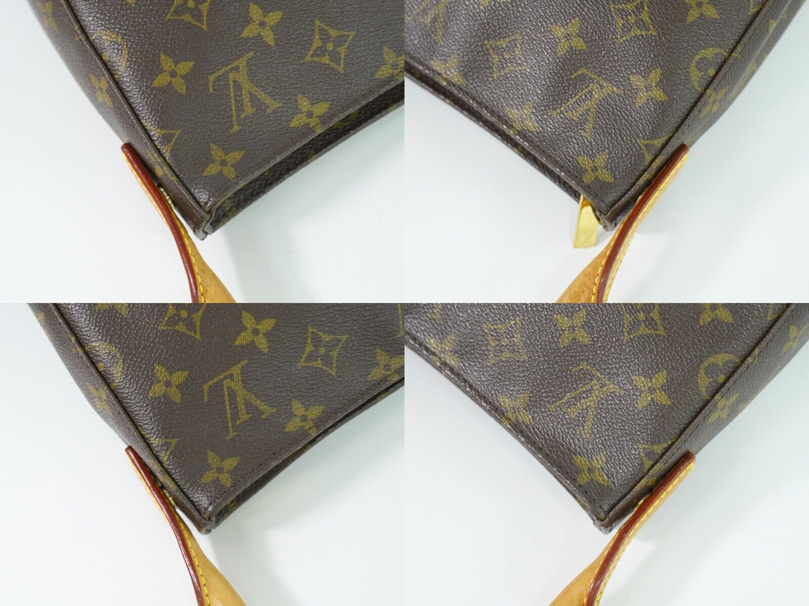 Louis Vuitton Looping MM, Brown, Gold Plated, handbag