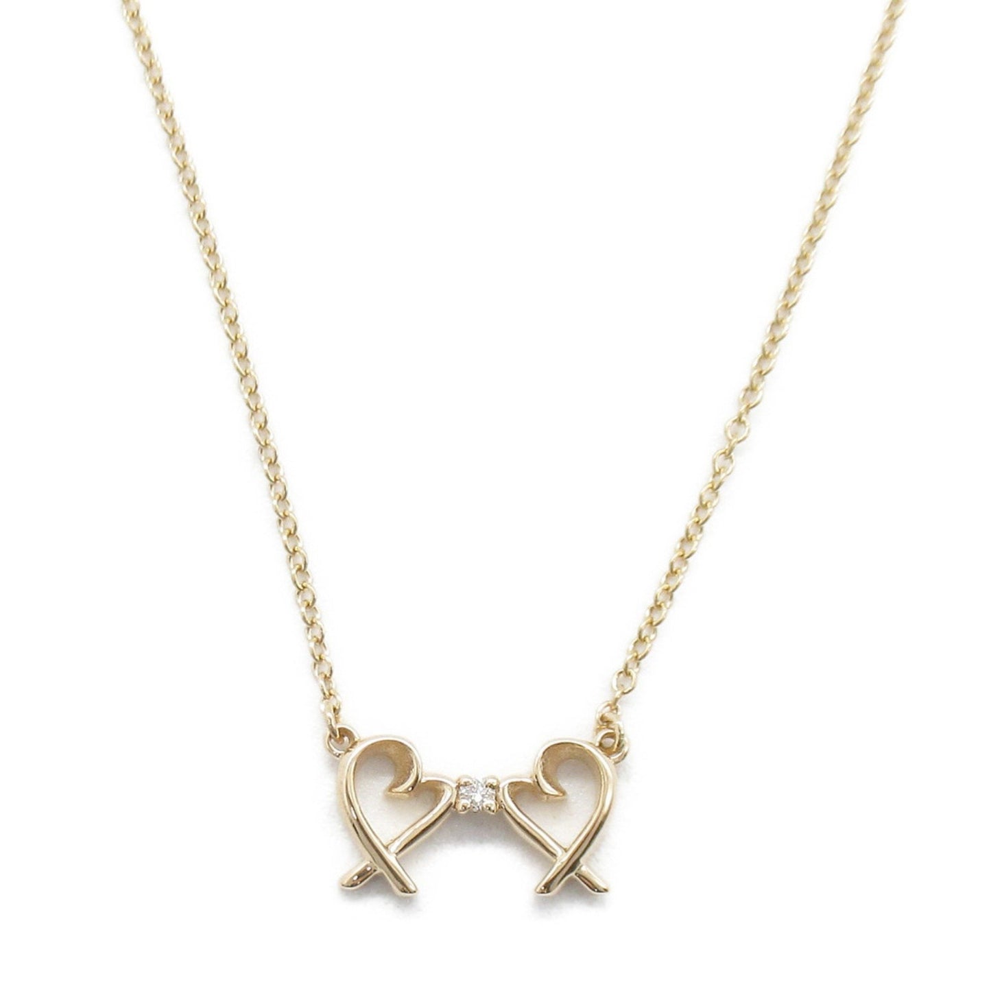 Tiffany & Co Open Heart, Gold, Rose Gold, necklace