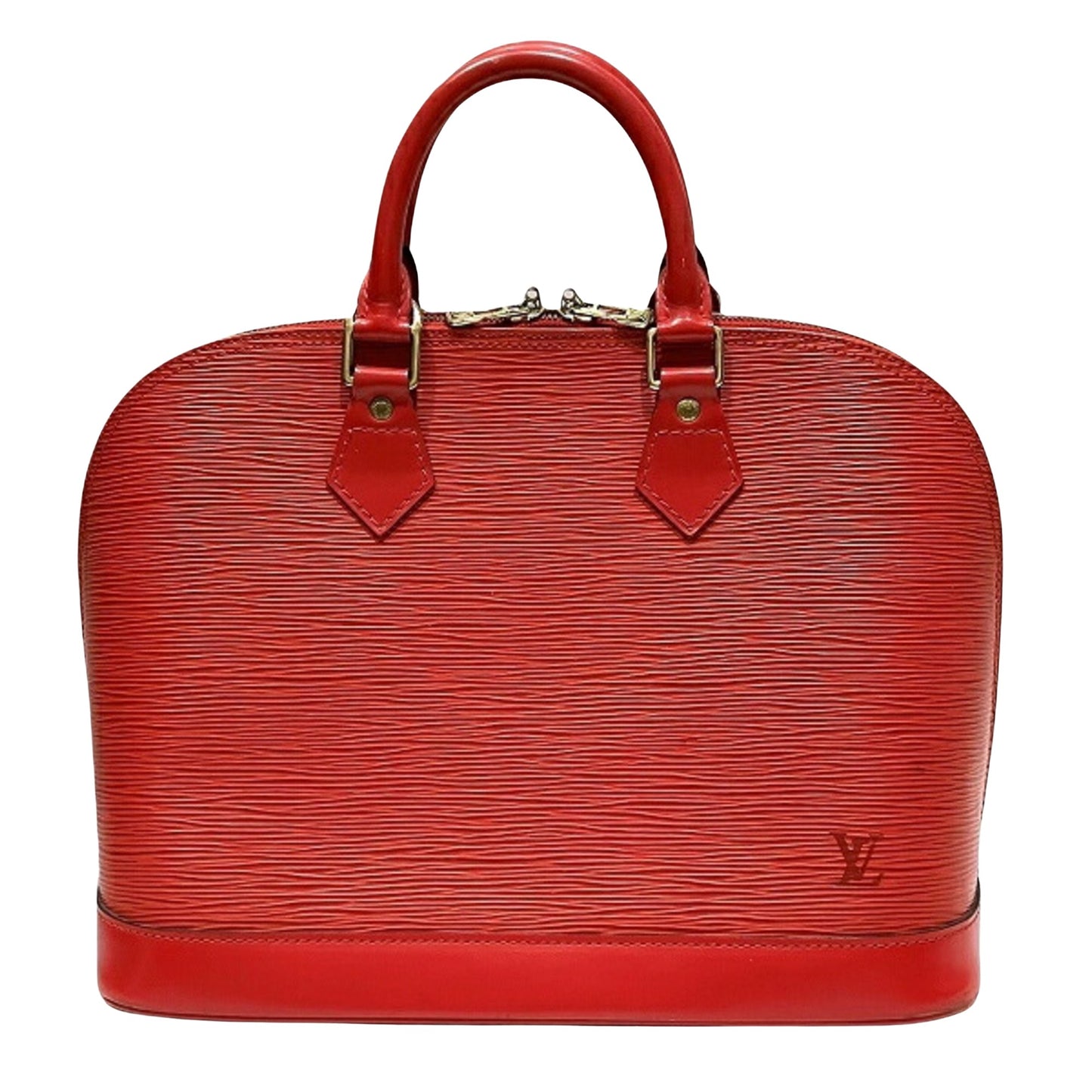 Louis Vuitton Alma, Red, Leather, handbag