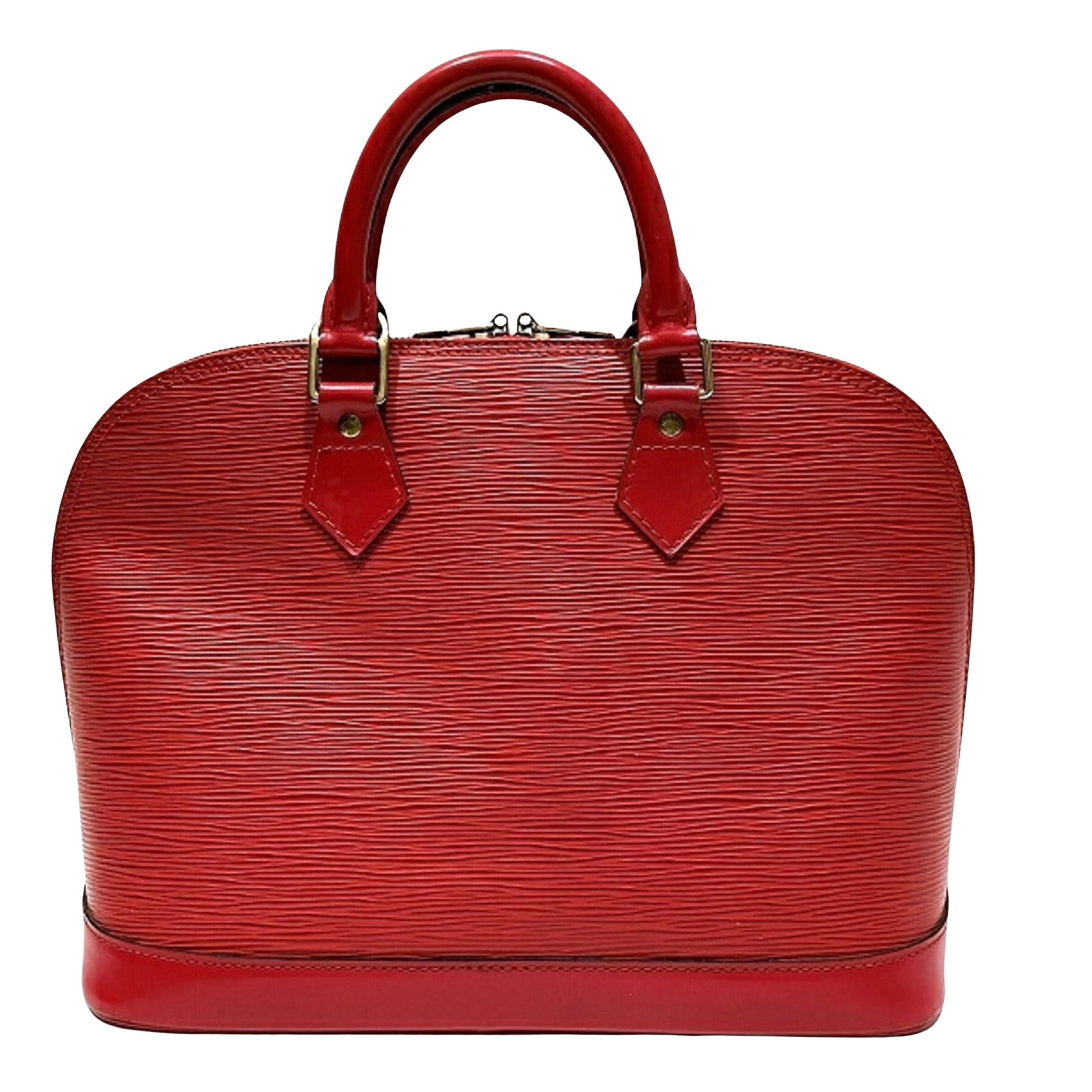 Louis Vuitton Alma, Red, Leather, handbag