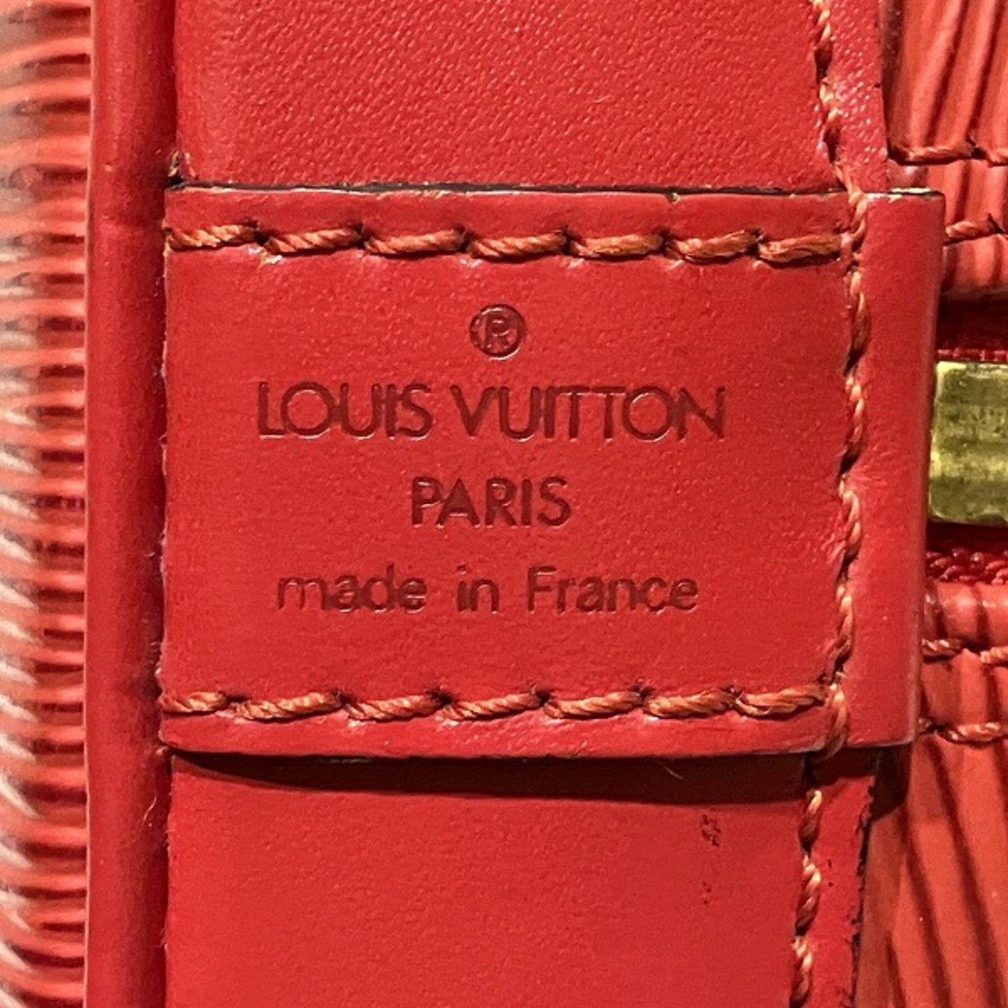 Louis Vuitton Alma, Red, Leather, handbag