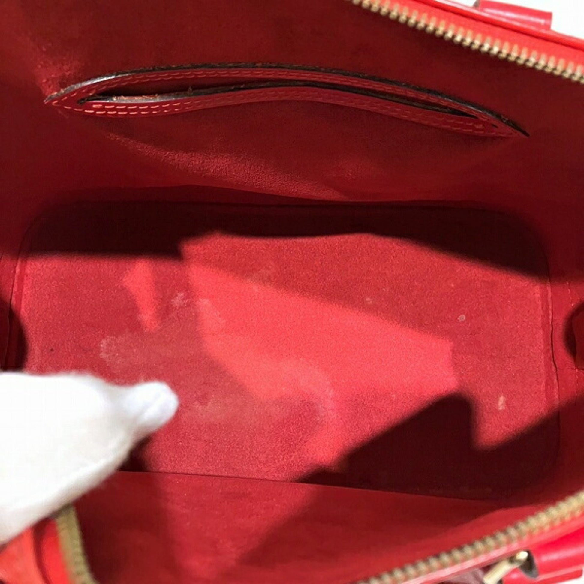 Louis Vuitton Alma, Red, Leather, handbag