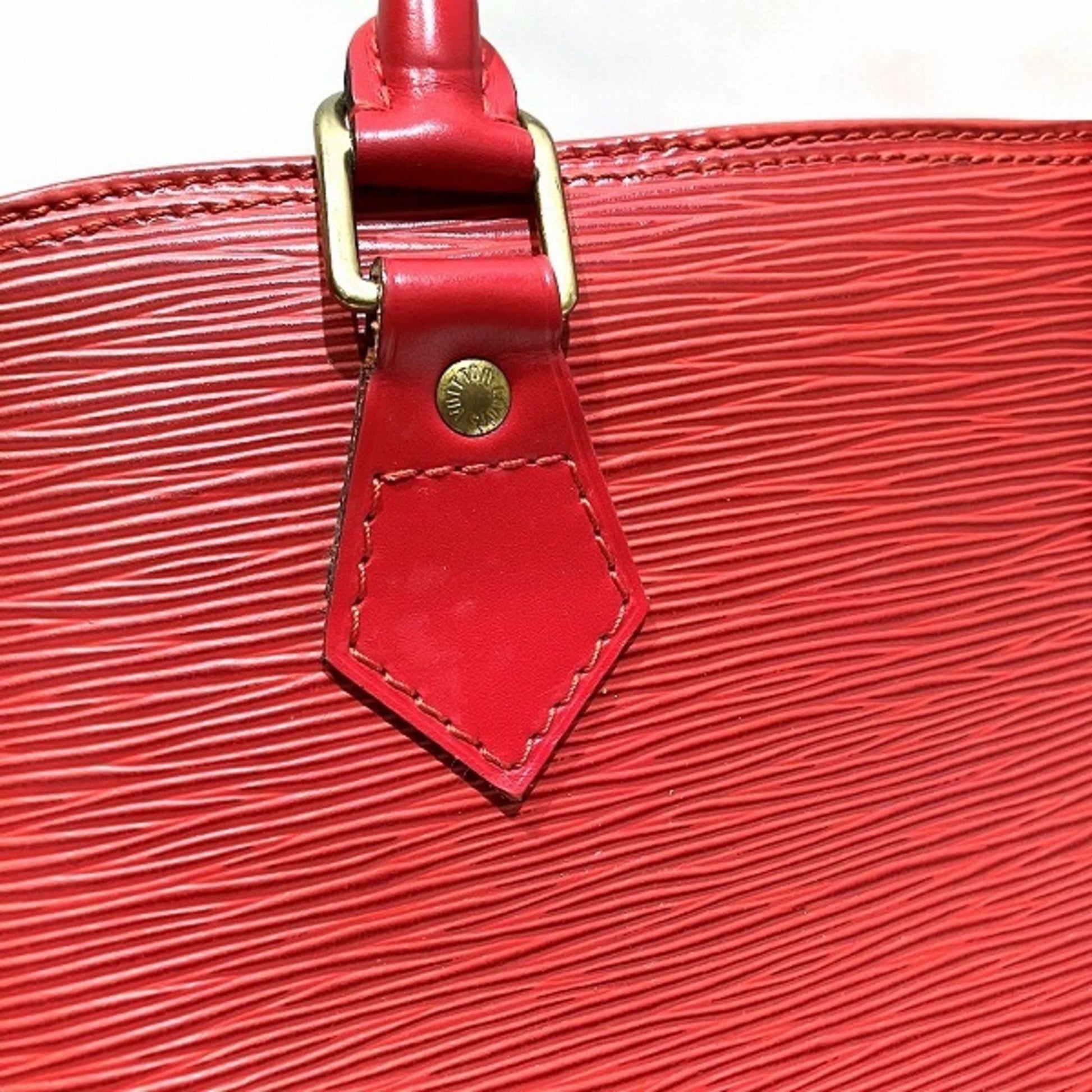 Louis Vuitton Alma, Red, Leather, handbag