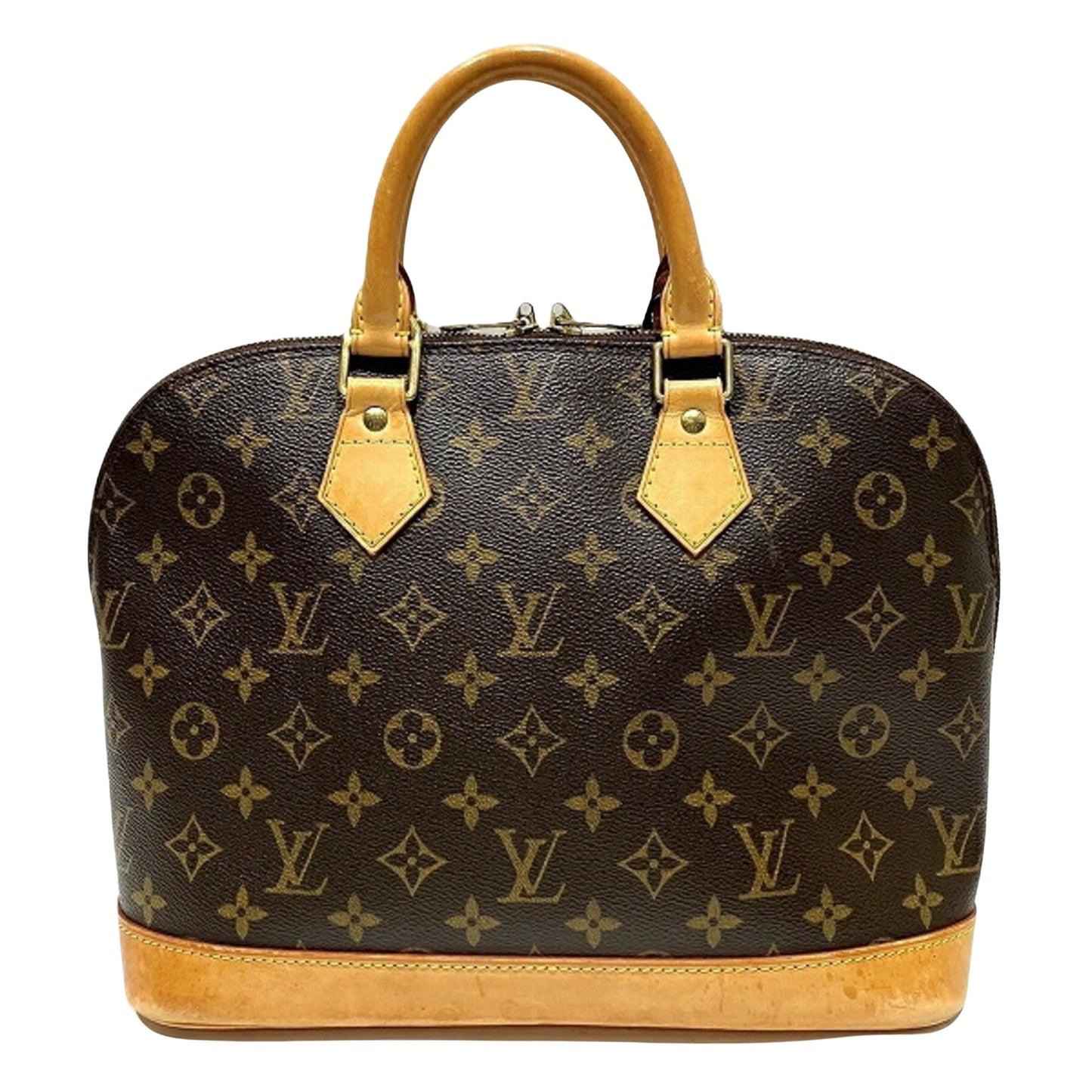 Louis Vuitton Alma, Brown, Canvas, handbag