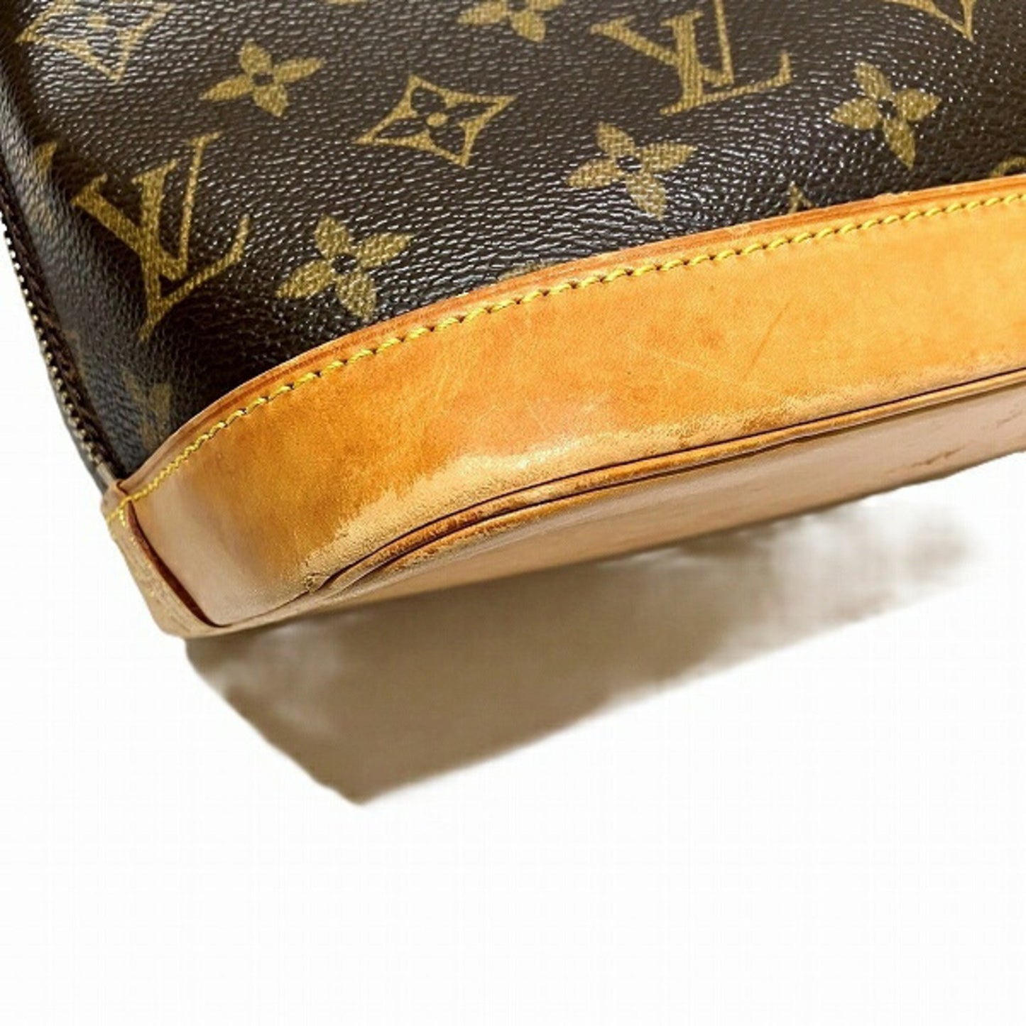 Louis Vuitton Alma, Brown, Canvas, handbag