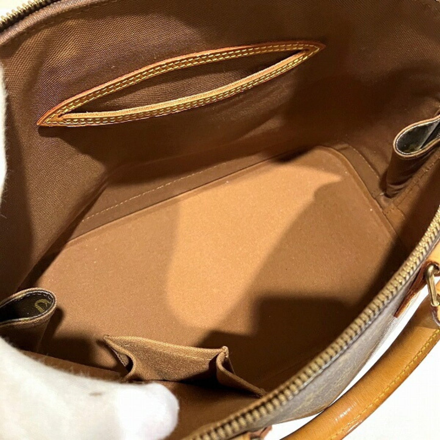 Louis Vuitton Alma, Brown, Canvas, handbag