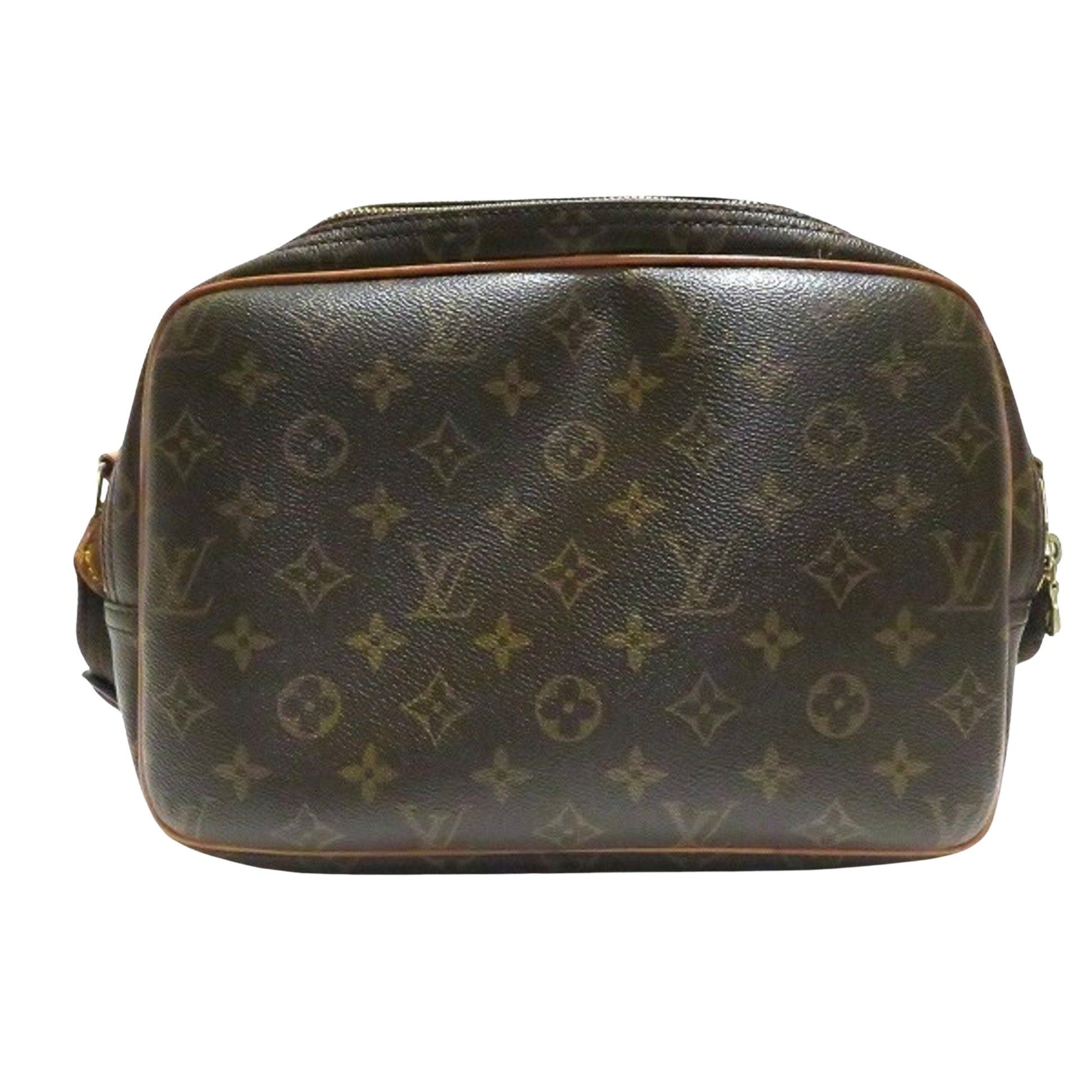 Louis Vuitton Reporter pm, Brown, Canvas, shoulder