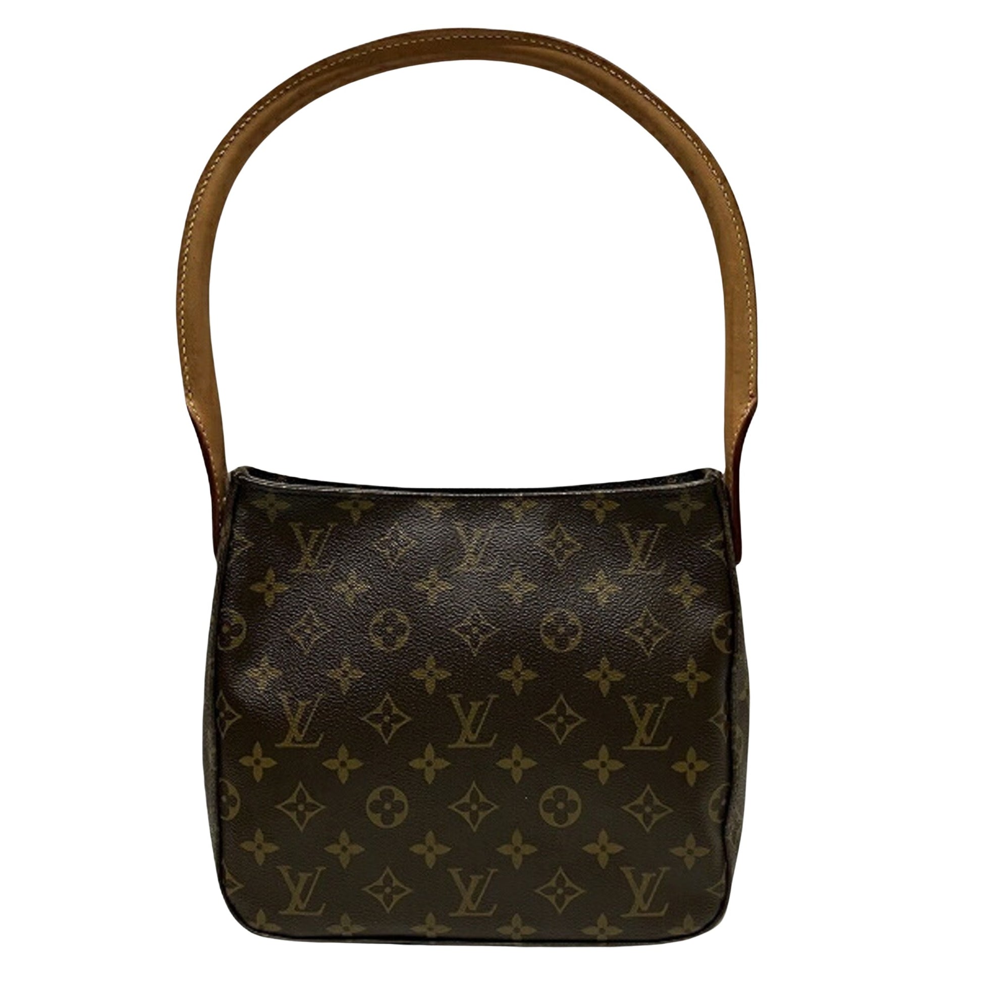 Louis Vuitton Looping MM, Brown, Canvas, shoulder