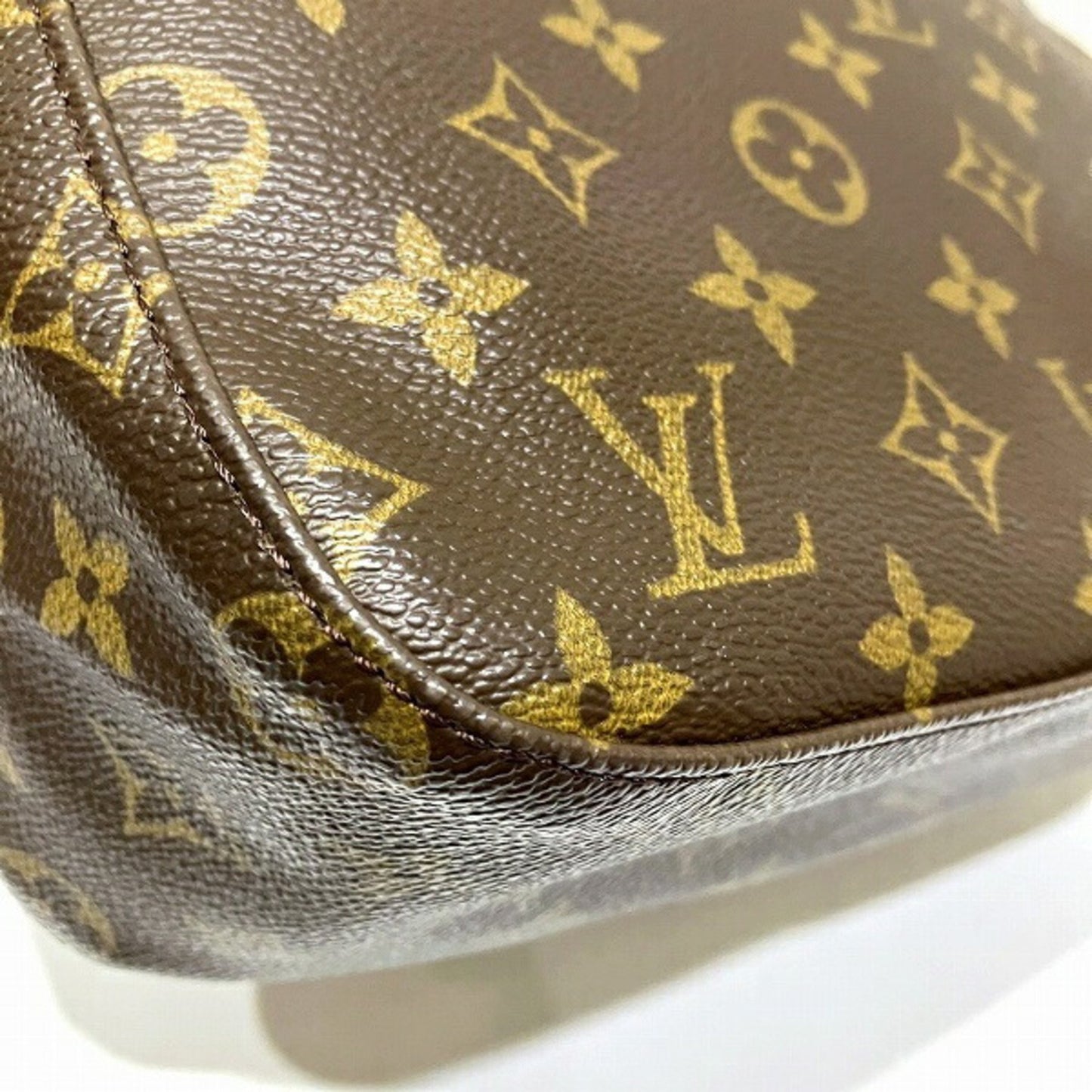 Louis Vuitton Looping MM, Brown, Canvas, shoulder