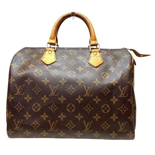 Louis Vuitton Speedy 30, Brown, Canvas, handbag