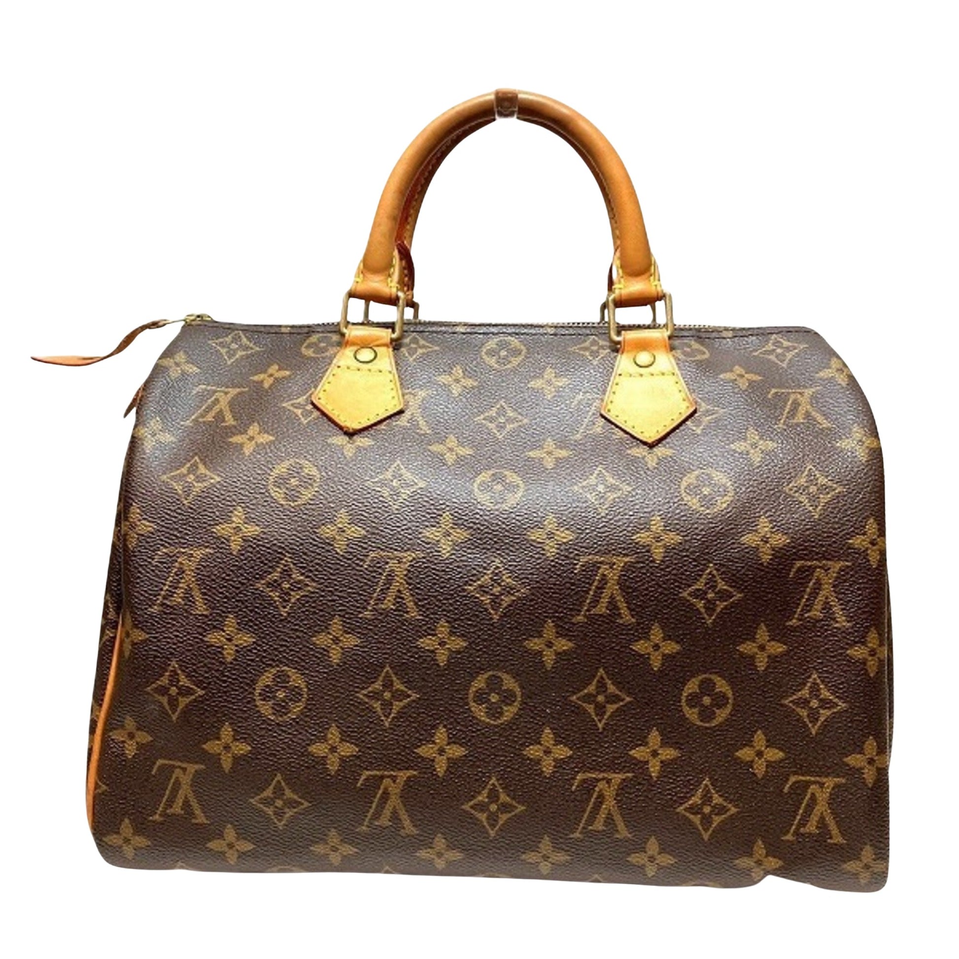 Louis Vuitton Speedy 30, Brown, Canvas, handbag