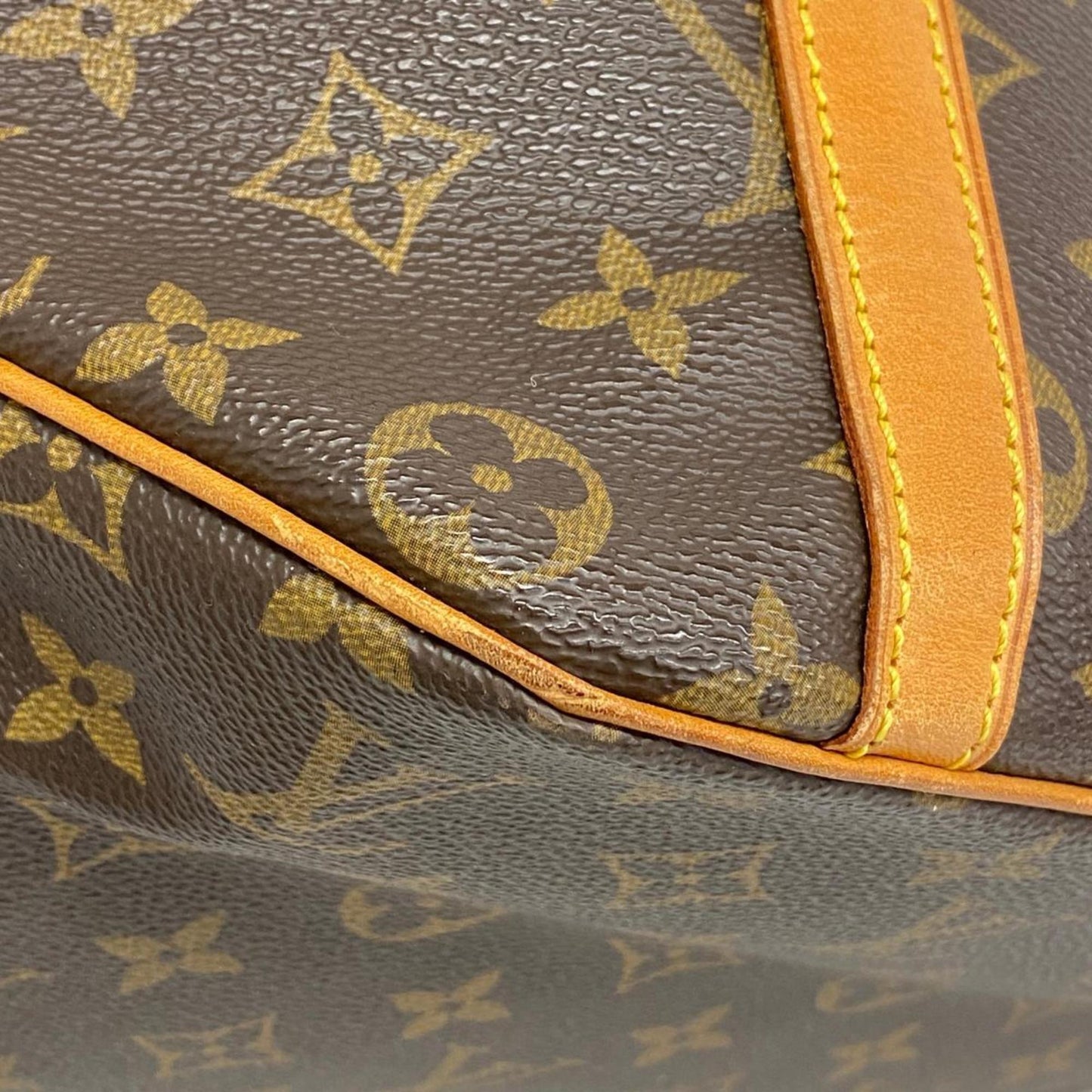 Louis Vuitton Shopping, Brown, Canvas, shoulder