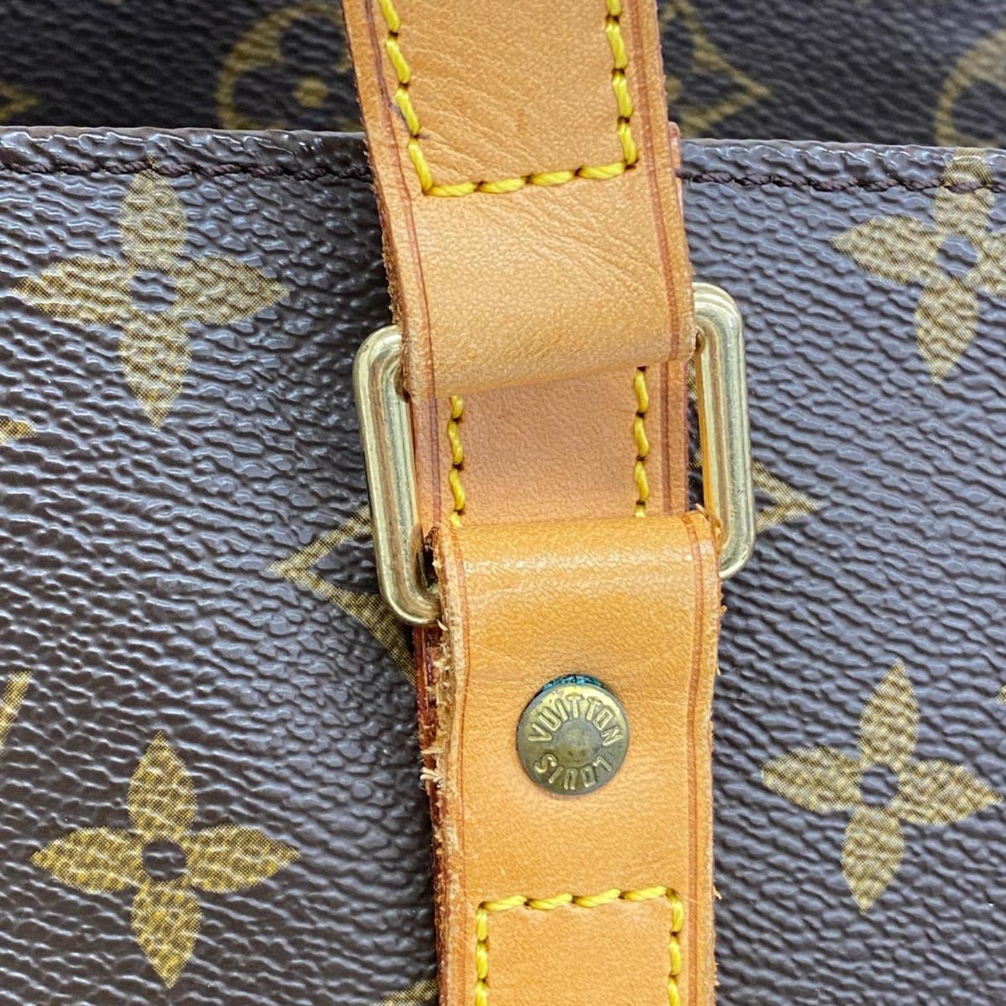 Louis Vuitton Shopping, Brown, Canvas, shoulder