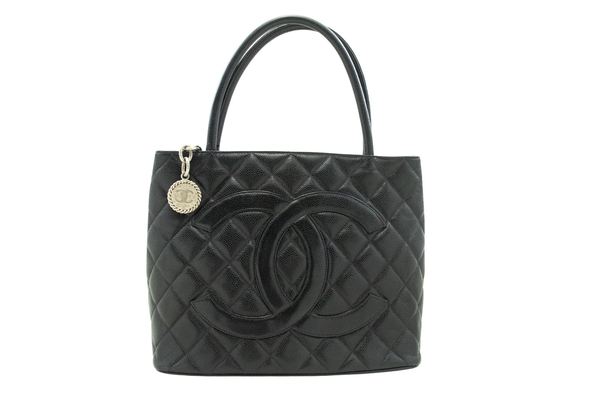 Chanel Medaillon, Black, Leather, tote