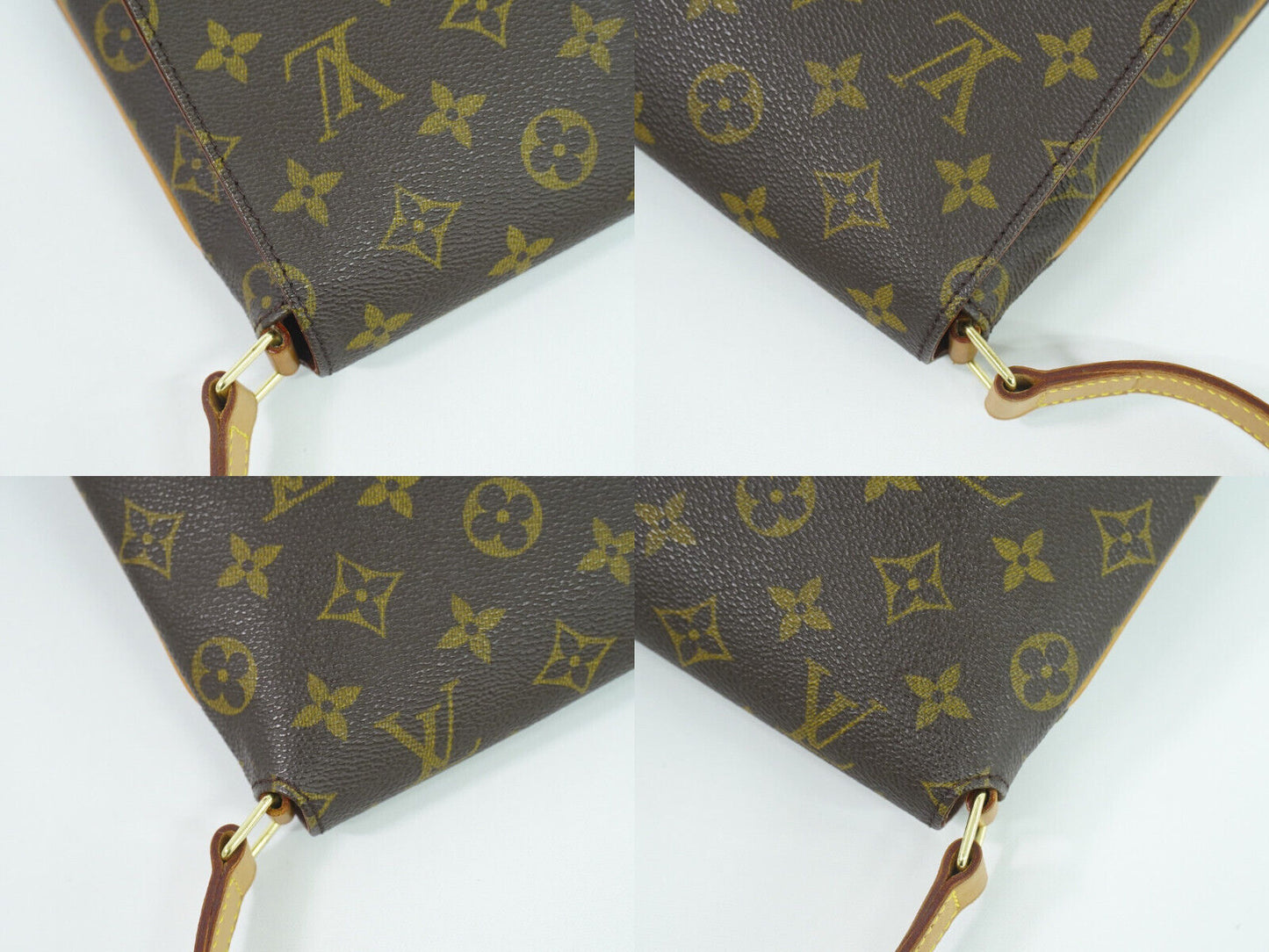 Louis Vuitton Musette Tango, Brown, Canvas, shoulder