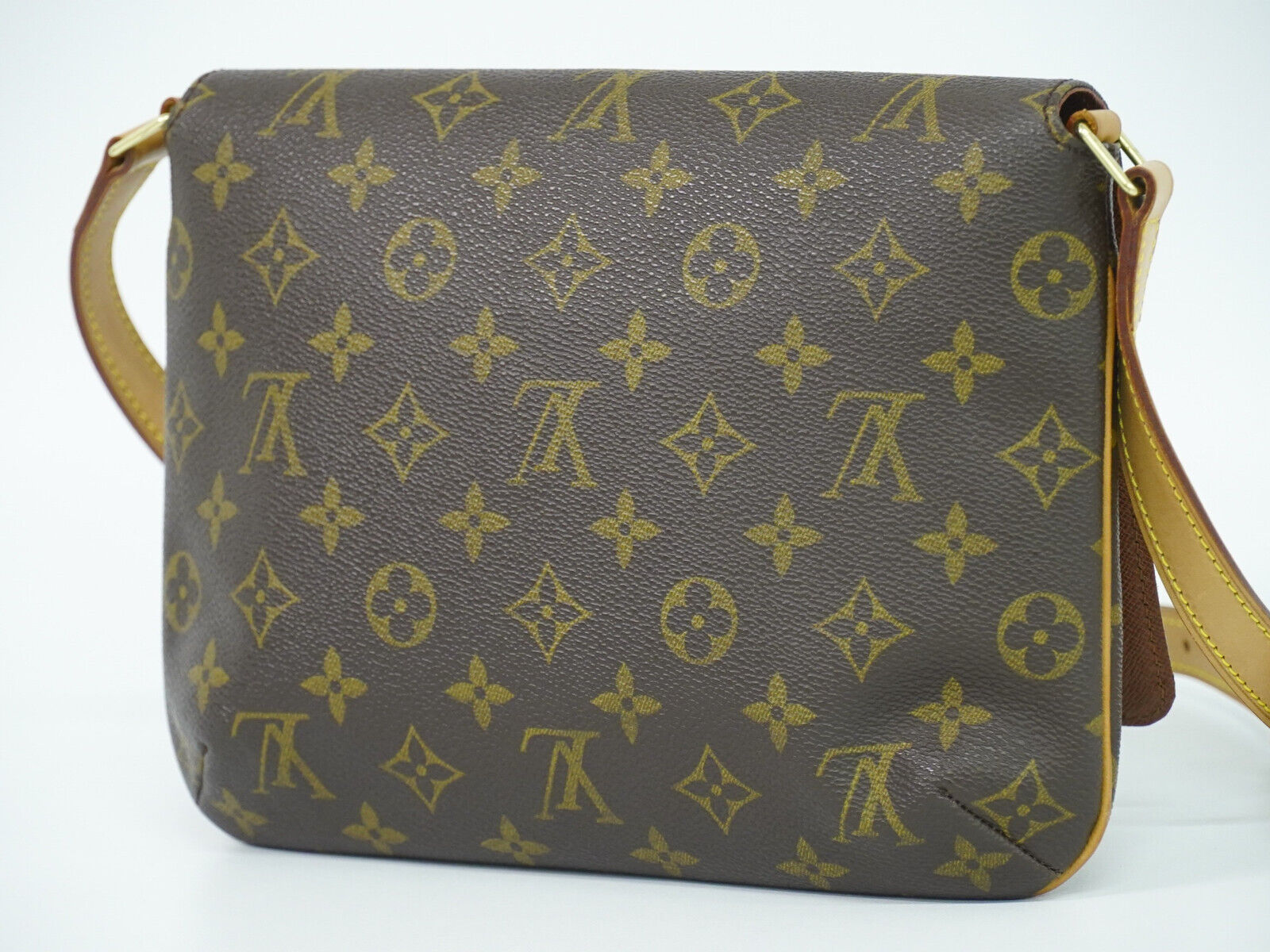 Louis Vuitton Musette Tango, Brown, Canvas, shoulder