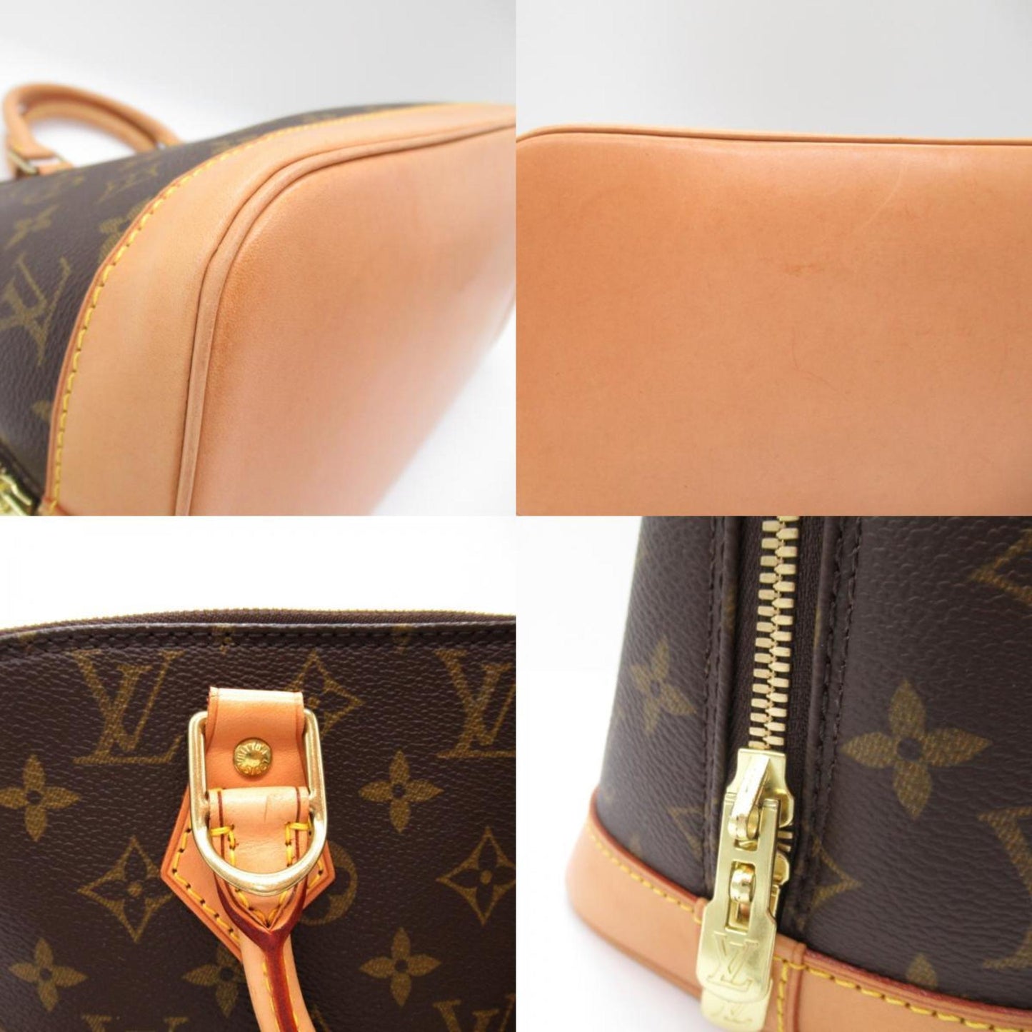 Louis Vuitton Alma, Brown, Canvas, handbag