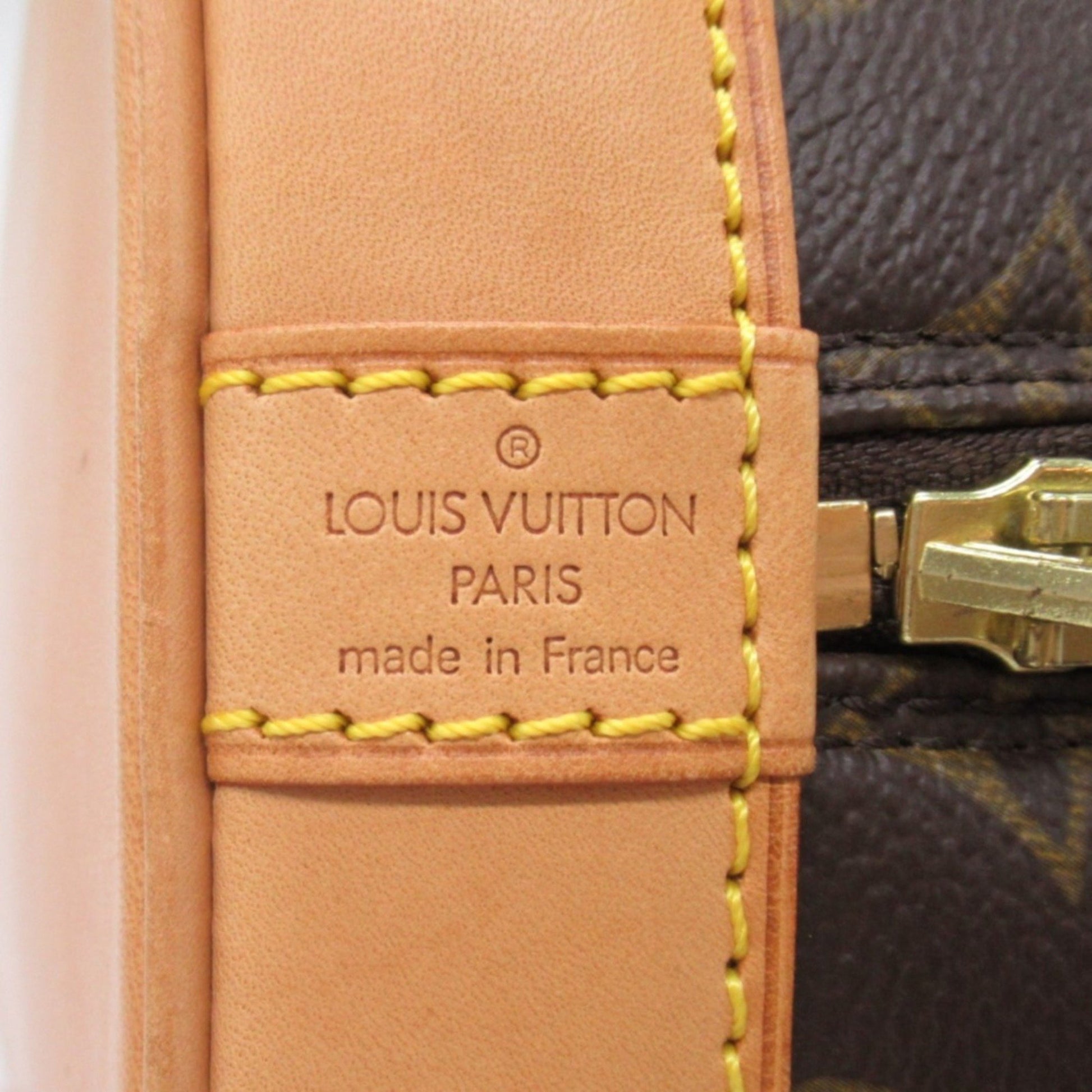 Louis Vuitton Alma, Brown, Canvas, handbag