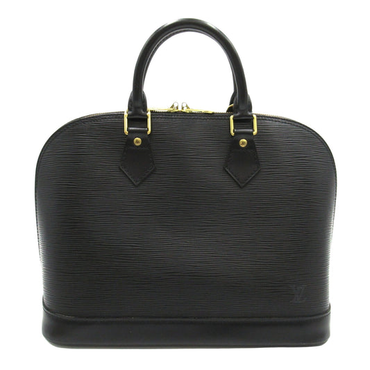 Louis Vuitton Alma, Black, Leather, handbag