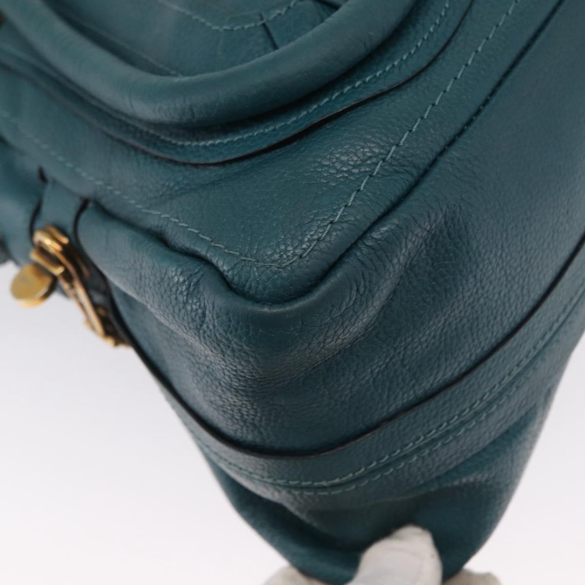Chloe Paraty Top Handle Bag Leather, GREEN, LEATHER, Shoulder bag